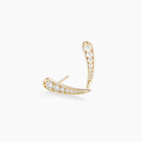Load image into Gallery viewer, OAHLAN Fine Jewelry Women&#39;s S925 Sterling Silver Leaves Stud Earrings with Zircon Gold Plated for Wedding Engagement Party