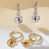 Load image into Gallery viewer, OAHLAN S925 Sterling Silver Women&#39;s Drop Earrings Rhodium Plated Oval Zirconia Fine Jewelry for Wedding Engagement Wholesale