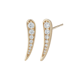 Load image into Gallery viewer, OAHLAN Fine Jewelry Women&#39;s S925 Sterling Silver Leaves Stud Earrings with Zircon Gold Plated for Wedding Engagement Party
