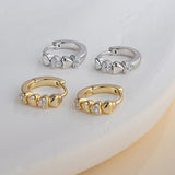 Load image into Gallery viewer, OAHLAN Women&#39;s Heart Design S925 Sterling Silver Hoop Earrings Gold Plated for Parties Weddings Anniversaries Fine Jewelry