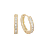 Load image into Gallery viewer, OAHLAN Women&#39;s Fine Jewelry Zircon S925 Sterling Silver Huggies Round Earrings 14K Gold Plated for Wedding Gifts Wholesale