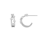 Load image into Gallery viewer, OAHLAN Vintage CC Earrings Luxury 14K Gold 925 Sterling Silver Geometric Hoop Zircon New Trendy Women&#39;s Jewelry for Weddings