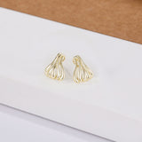 Load image into Gallery viewer, OAHLAN 14K Gold Plated S925 Sterling Silver Stud Earrings Fine Jewelry for Women&#39;s Engagement Wedding Party Anniversary Gift