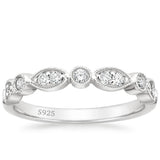 Load image into Gallery viewer, 925 Sterling Silver Round Moissanite Rings VVS1 Clarity Wedding Rings for Women