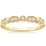 Load image into Gallery viewer, 925 Sterling Silver Round Moissanite Rings VVS1 Clarity Wedding Rings for Women