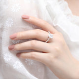 Load image into Gallery viewer, OAHLAN Luxury Fine Jewelry 925 Sterling Silver Rings 3 Carat Oval Cut Moissanite Diamond Engagement Ring for Women Wedding
