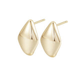 Load image into Gallery viewer, OAHLAN Fine Jewelry Wholesale 14K Gold Plated Small Square Design S925 Sterling Silver Earrings for Women Engagement Wedding