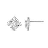 Load image into Gallery viewer, OAHLAN Fine Jewelry Wholesale 14K Gold Plated Rotating Shape Zircon S925 Sterling Silver Earrings for Women Wedding Anniversary