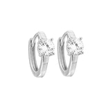 Load image into Gallery viewer, OAHLAN Women&#39;s Fine Jewelry Round Cut Zircon S925 Sterling Silver Hoop Earrings Geometric Gold Plated for Wedding Gifts