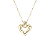 Load image into Gallery viewer, OAHLAN Silver 925 Heart Hollowed Pendant Free Necklace 14K Gold Romantic Stylish Link Charm Jewelry Love Women Necklaces