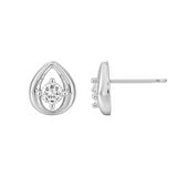 Load image into Gallery viewer, OAHLAN Fine Jewelry Round Cut Sparkling Zircon Hollow Design S925 Sterling Silver Earrings for Women Wedding Engagement