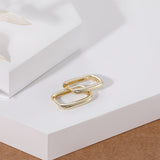 Load image into Gallery viewer, OAHLAN Fine Jewelry U Shaped Circle S925 Sterling Silver Hoop Earrings for Women Engagement Wedding Party