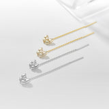 Load image into Gallery viewer, OAHLAN Fine Jewelry 14K Gold Plated S925 Sterling Silver Bowknot Earrings Zircon Trendy for Women&#39;s Engagement Wedding Party