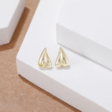 Load image into Gallery viewer, OAHLAN Fine Jewelry Gold Plated Smooth Surface Droplet Shaped S925 Sterling Silver Earrings for Women Engagement Anniversary