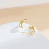 Load image into Gallery viewer, OAHLAN Fine Jewelry S925 Sterling Silver Earrings with Square Cut Clear Zircon for Women Parties Weddings Anniversaries