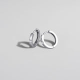 Load image into Gallery viewer, OAHLAN S925 Sterling Silver Square Cut Zircon Hoop Earrings Geometric Fine Jewelry for Women&#39;s Engagement Wedding Party