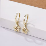 Load image into Gallery viewer, OAHLAN Fine Jewelry 14K Gold Plated Hollow Irregular Flower S925 Sterling Silver Earrings for Women Wedding Anniversary Gifts