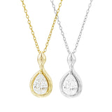 Load image into Gallery viewer, OAHLAN Fine Jewelry Gold Snake S925 Sterling Silver Pendant Necklace with Pear Cut Zircon for Women&#39;s Anniversary Wedding Gift