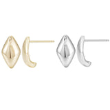 Load image into Gallery viewer, OAHLAN Fine Jewelry Wholesale 14K Gold Plated Small Square Design S925 Sterling Silver Earrings for Women Engagement Wedding