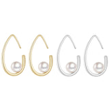 Load image into Gallery viewer, OAHLAN Women&#39;s S925 Sterling Silver Freshwater Pearl Earrings Fine Jewellery for Anniversary Engagement Gifts