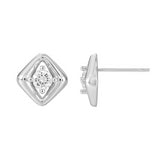 Load image into Gallery viewer, OAHLAN Fine Jewelry Round Cut Zircon 14K Gold Plated Square S925 Sterling Silver Earrings for Women Wedding Engagement