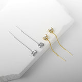 Load image into Gallery viewer, OAHLAN Fine Jewelry 14K Gold Plated S925 Sterling Silver Bowknot Earrings Zircon Trendy for Women&#39;s Engagement Wedding Party
