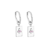 Load image into Gallery viewer, OAHLAN Fine Jewelry 14K Gold Plated Rectangular Inlaid Zircon S925 Sterling Silver Earrings for Women Engagement Wedding