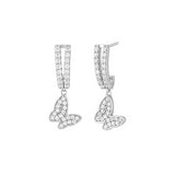 Load image into Gallery viewer, OAHLAN Fine Jewelry Round Cut Zircon 14K Gold Plated Butterfly Shaped S925 Sterling Silver Earrings for Women Engagement Wedding