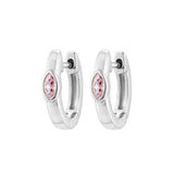 Load image into Gallery viewer, OAHLAN Women&#39;s Trendy 14K Gold Plated S925 Sterling Silver Hoop Earrings with Pink Zircon Fine Jewelry for Party Wedding Gifts