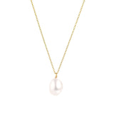 Load image into Gallery viewer, OAHLAN 925 Sterling Silver Freshwater Pearl Necklace for Women Fine Jewelry Link Chain for Wedding Anniversary &amp; Party
