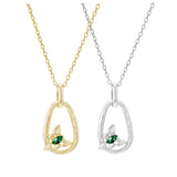 Load image into Gallery viewer, OAHLAN Women&#39;s S925 Sterling Silver Butterfly Pendant Necklace with Zircon Gold Plated Fine Jewelry for Parties Weddings Gift