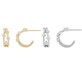 Load image into Gallery viewer, OAHLAN Vintage CC Earrings Luxury 14K Gold 925 Sterling Silver Geometric Hoop Zircon New Trendy Women&#39;s Jewelry for Weddings
