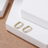 Load image into Gallery viewer, OAHLAN Fine Jewelry U Shaped Circle S925 Sterling Silver Hoop Earrings for Women Engagement Wedding Party