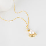 Load image into Gallery viewer, OAHLAN Fine Jewelry Swan Design 925 Sterling Silver Link Chain Necklace with Freshwater Pearl Engagement Wedding Gift for Women