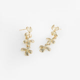 Load image into Gallery viewer, OAHLAN New 14K Gold Plated Swinging Flowers S925 Sterling Silver Drop Earrings Fine Jewelry for Women Wedding Engagement Party