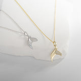 Load image into Gallery viewer, OAHLAN Fine Jewelry Gold Plated Mermaid Tail Inlaid Zircon S925 Sterling Silver Pendant Necklaces for Women Anniversary Wedding