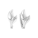 Load image into Gallery viewer, OAHLAN Fine Jewelry 14K Gold Plated Leaf Shaped S925 Sterling Silver Hoop Earrings for Women Engagement Wedding