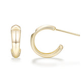 Load image into Gallery viewer, OAHLAN Women&#39;s Trendy S925 Sterling Silver Earrings Fine Jewelry Gold Plated C Circle Design for Engagement Anniversary Wedding