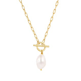 Load image into Gallery viewer, OAHLAN Fine Jewelry 925 Sterling Silver Link Chain Necklace with Pearls Fine Jewelry for Women&#39;s Engagement or Wedding Gift