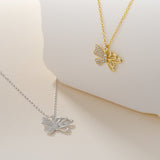 Load image into Gallery viewer, OAHLAN Fine Jewelry Wholesale Bow Sparkling Zirconia S925 Sterling Silver Pendant Necklaces for Women Wedding Engagement