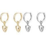 Load image into Gallery viewer, OAHLAN Fine Jewelry Gold Plated Shield Hexagram S925 Sterling Silver Earrings for Women Wedding Anniversary Engagement