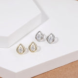 Load image into Gallery viewer, OAHLAN Fine Jewelry Round Cut Sparkling Zircon Hollow Design S925 Sterling Silver Earrings for Women Wedding Engagement