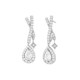 Load image into Gallery viewer, OAHLAN Women&#39;s S925 Sterling Silver Teardrop Dangle Earrings Fine Jewelry Zircon Gold Plated for Wedding Engagement Party Gift