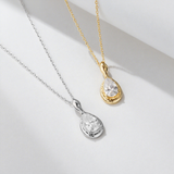 Load image into Gallery viewer, OAHLAN Fine Jewelry Gold Snake S925 Sterling Silver Pendant Necklace with Pear Cut Zircon for Women&#39;s Anniversary Wedding Gift