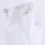 Load image into Gallery viewer, OAHLAN Women&#39;s Rhodium Plated Zircon S925 Sterling Silver White Freshwater Pearl Drop Earrings Fine Jewelry for Wedding Party