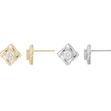 Load image into Gallery viewer, OAHLAN Fine Jewelry Wholesale 14K Gold Plated Rotating Shape Zircon S925 Sterling Silver Earrings for Women Wedding Anniversary
