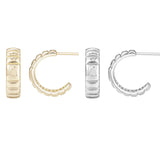 Load image into Gallery viewer, OAHLAN Fine Jewelry Wholesale 14K Gold Plated Letter C Concave Curved S925 Sterling Silver Earrings for Women Wedding Engagement