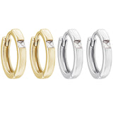Load image into Gallery viewer, OAHLAN S925 Sterling Silver Square Cut Zircon Hoop Earrings Geometric Fine Jewelry for Women&#39;s Engagement Wedding Party