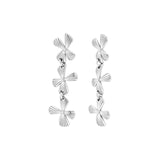 Load image into Gallery viewer, OAHLAN New 14K Gold Plated Swinging Flowers S925 Sterling Silver Drop Earrings Fine Jewelry for Women Wedding Engagement Party