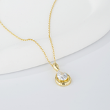 Load image into Gallery viewer, OAHLAN Fine Jewelry Gold Snake S925 Sterling Silver Pendant Necklace with Pear Cut Zircon for Women&#39;s Anniversary Wedding Gift